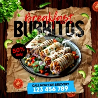 Burritos Instagram Post template