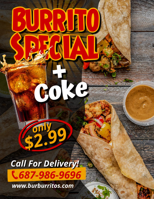 Burritos Special Flyer Template PosterMyWall