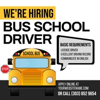 Bus School Driver Instagram Post template