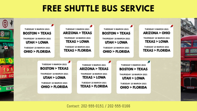 Шаблон Shuttle Bus Service | PosterMyWall
