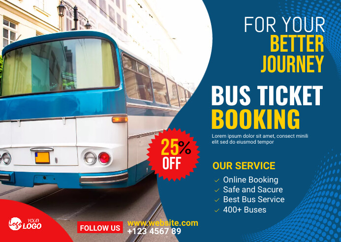 Bus Booking Add Bus Ticket Booking Ad Design Template | PosterMyWall