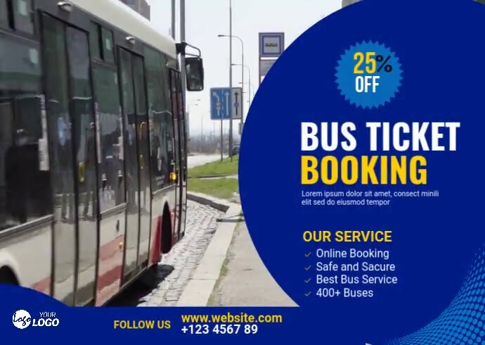 Bus Booking Add Bus Ticket Booking Ad Design Template | PosterMyWall