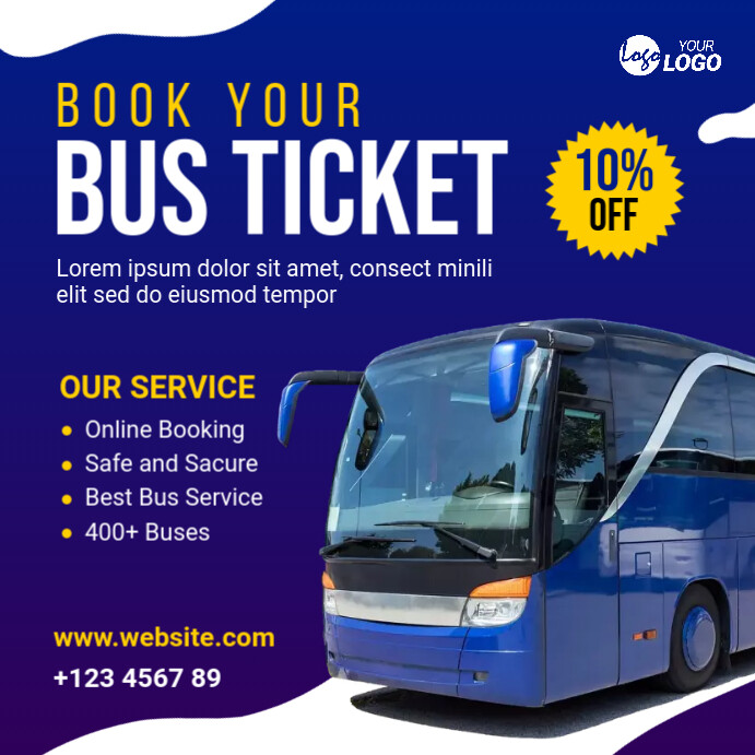 Bus Booking Add Bus Ticket Booking Ad Design Template | PosterMyWall
