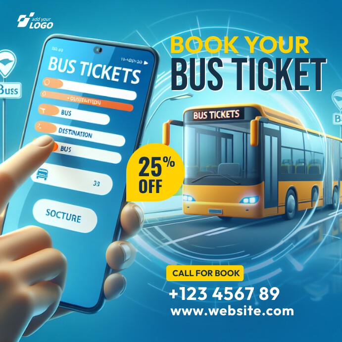 Bus Booking Add Bus Ticket Booking Ad Template | PosterMyWall