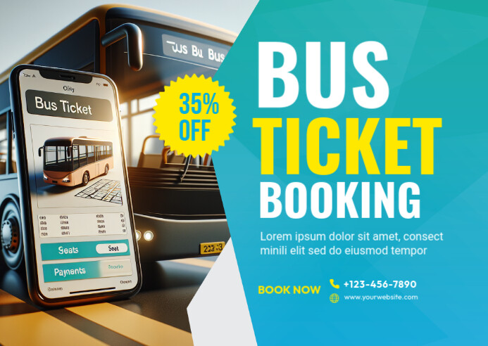 Bus Booking Add Bus Ticket Booking Ad Template | PosterMyWall