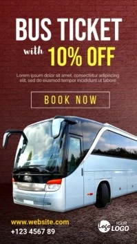 Bus Ticket Booking Banner Design template