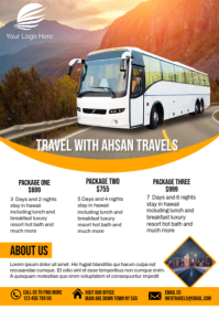 Bus Travel A6 template