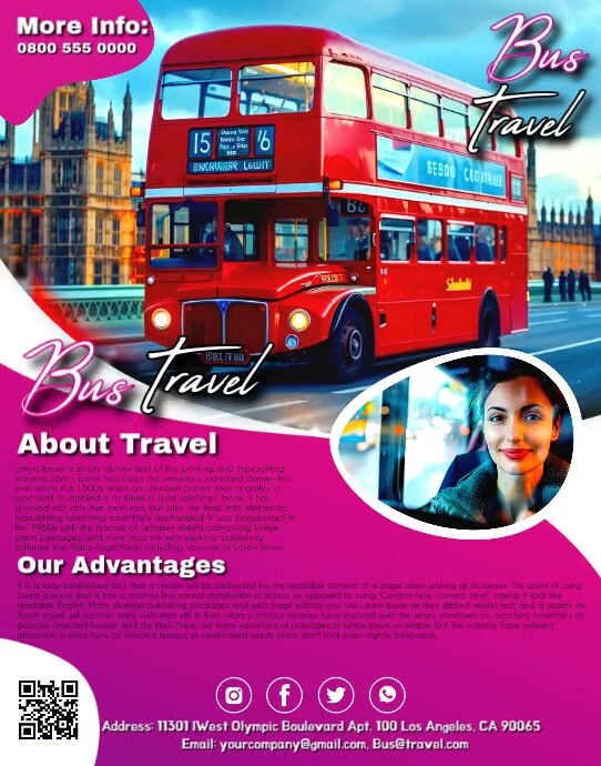 Bus Travel Service Flyer Template | PosterMyWall