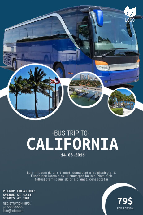 Bus Trip Flyer Template Postermywall