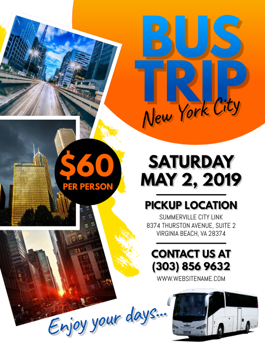 Copy of Bus Trip Flyer PosterMyWall