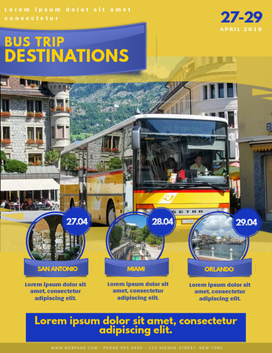 Bus Trip Flyer Templates Free