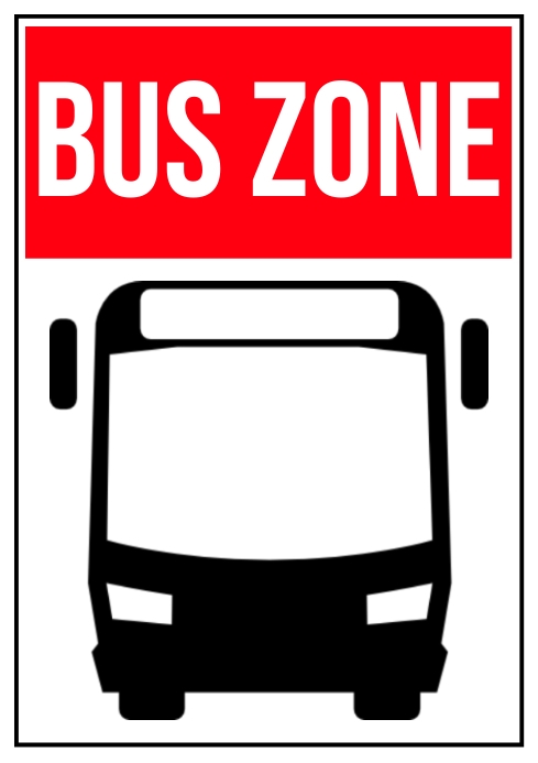 Shuttle Map Sign Bus zone sign Template | PosterMyWall