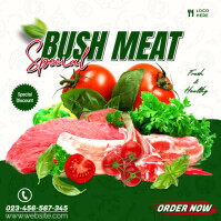 White Bush Meat Special Promotion Instagram Post Template