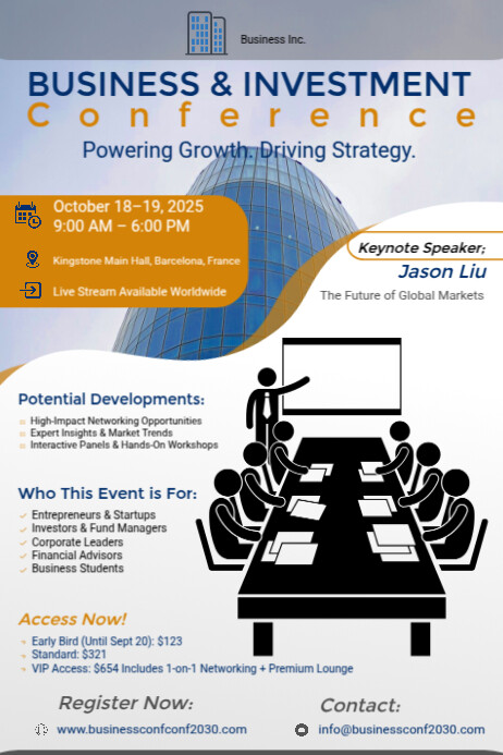 Copy of Business & Investment Conference | PosterMyWall