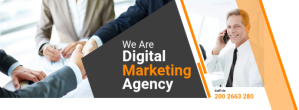 White Digital Marketing Agency Facebook Cover Photo Template