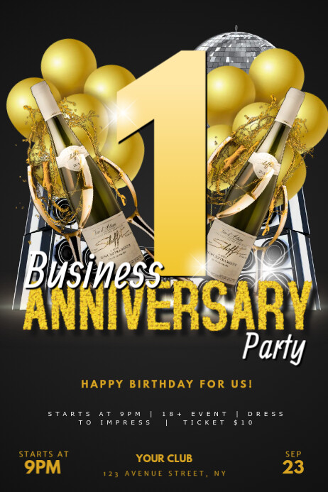 Business Anniversary Party Flyer Template PosterMyWall Business Anniversary Party Flyer Template PosterMyWall