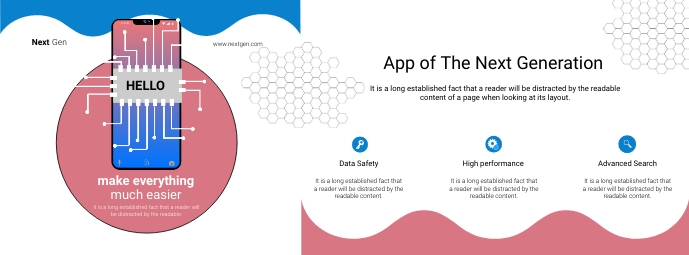 Business Application Poster Facebook Cover Photo template