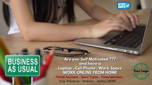Business as Usual Work from Home Ekran reklamowy (16:9) template