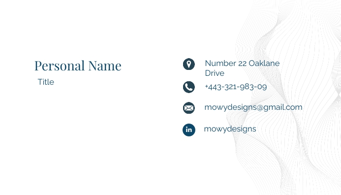 Business Card (Back) 名片 template