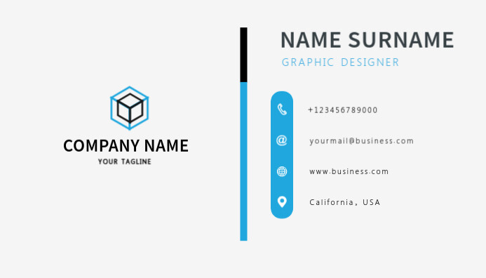 Business card and name card design template Ikhadi Lebhizinisi