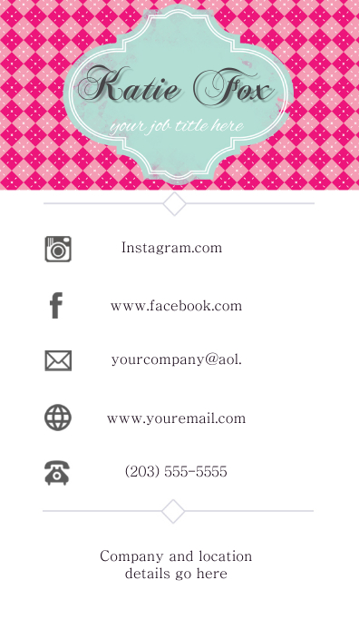Business Card Communication Pink Facebook Instagram Template Postermywall Business Card Communication Pink Facebook Instagram Template Postermywall
