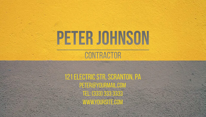 Business Card Contractor Template Postermywall