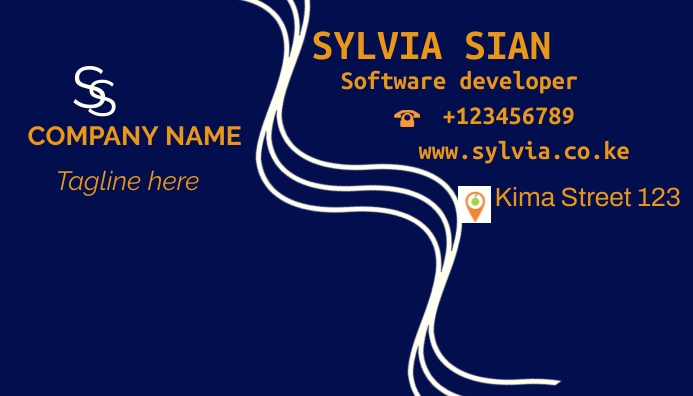 business card template