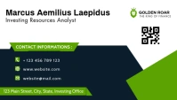 business card design template green and blue