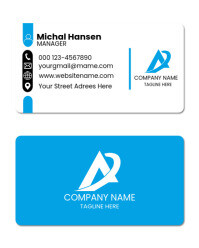 Business Card Front And Back Side Template Instagram Portrait