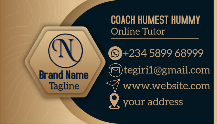 Business Card Front Design template