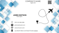 Blue Travel Agent Business Card Template Ikhadi Lebhizinisi