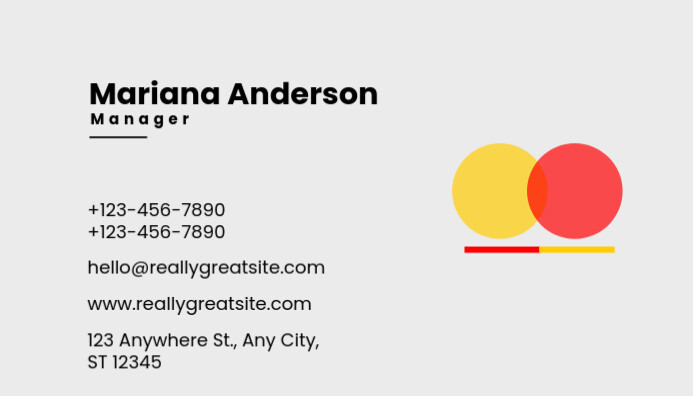Business Card template Besigheidskaart