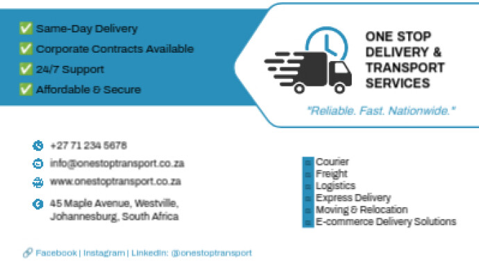 Business Card Transport & Deliver Services Template | PosterMyWall