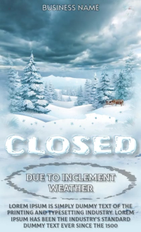 Business closed due to weather template