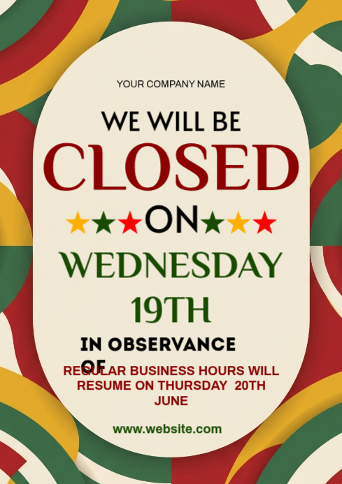Business Closure Announcement Template | PosterMyWall
