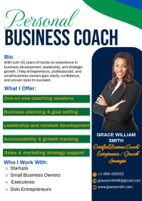 Business Coach Flyer Ad A4 template