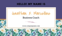 Business coach name tag card template Cartellino