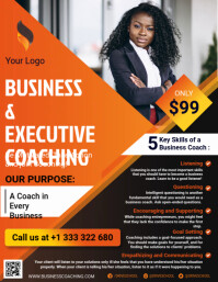 Business coaching online course flyer template