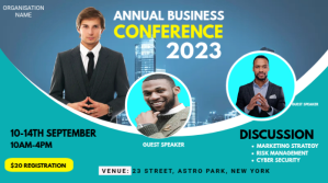 Business conference, Business event Publicación de Twitter template