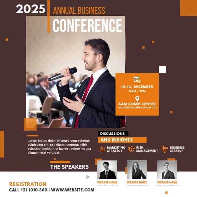 Business Conference | Event Instagram Ad Template | PosterMyWall