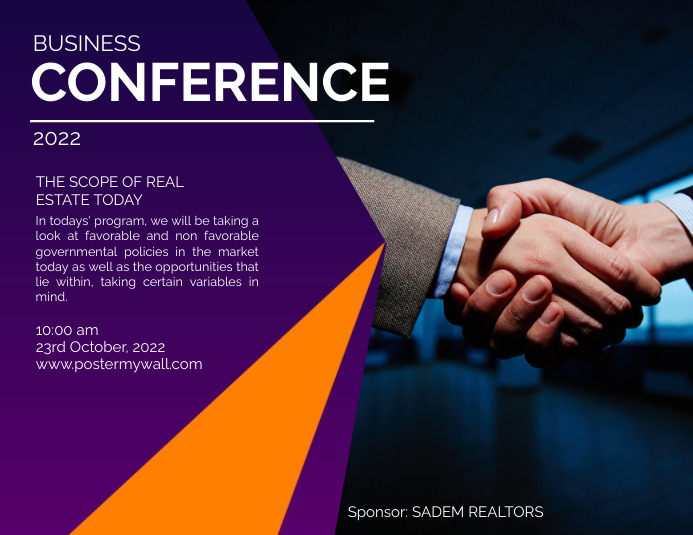Business Conference (1) Volantino (US Letter) template