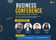 Business Conference Ad Template Postcard