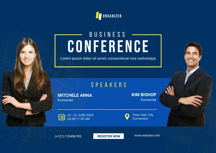 Plantilla de Business Conference Ad Template | PosterMyWall