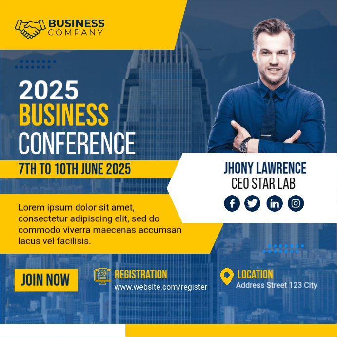 Business Conference AD Template | PosterMyWall