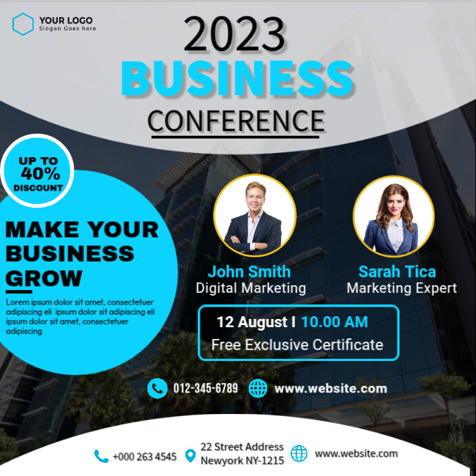 Business Conference Ads Template | PosterMyWall