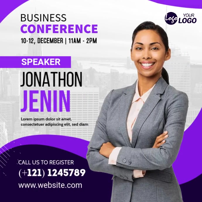 Business Conference Banner Ad Template | PosterMyWall