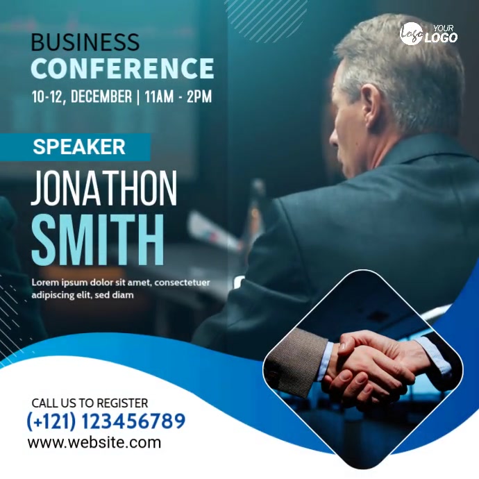 Business Conference Banner Ad Template | PosterMyWall