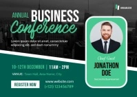 Business Conference Banner Postcard template