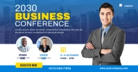 Business Conference Banner Isithombe Esabiwe ku-Facebook template