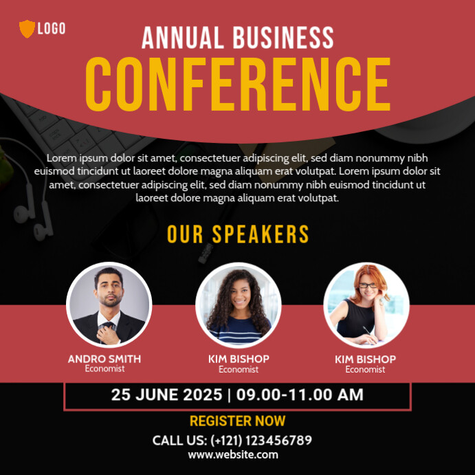 Business Conference Banner Template Publicação no Instagram